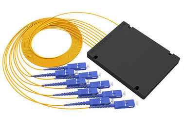 ABS do divisor 1x8 da fibra ótica do PLC da voz passiva de Digitas em forma de caixa com o conector do SC/PC