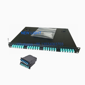 Painel de remendo da fibra ótica de 19 montagens em rack com MPO/cabo e adaptadores de MTP